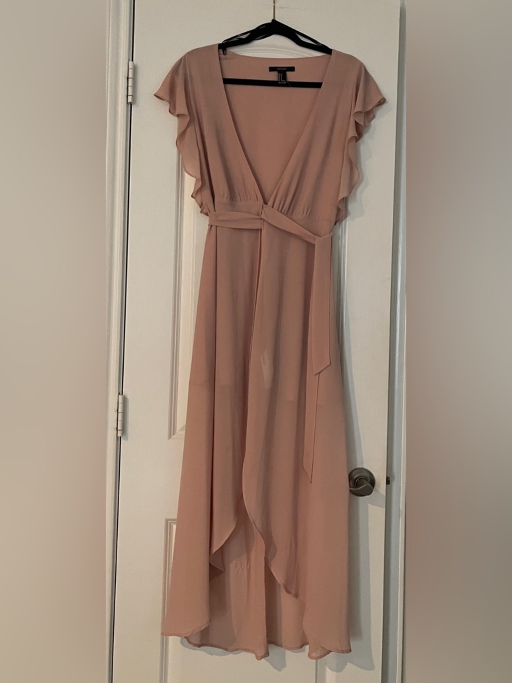NWOT Forever 21 Dusty Rose High-Low Wrap Maxi Dress - Size S - Picture 3 of 8